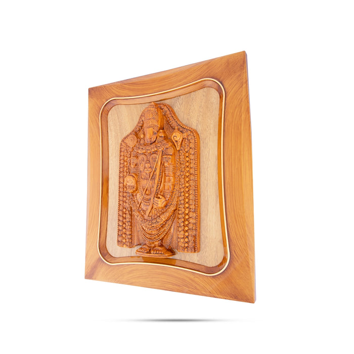 Balaji Photo Frame - 13 x 11 Inches | Plastic Picture Frame/ Wooden Polish Wall Frame for Home Decor - Hindu God Photos & Frames