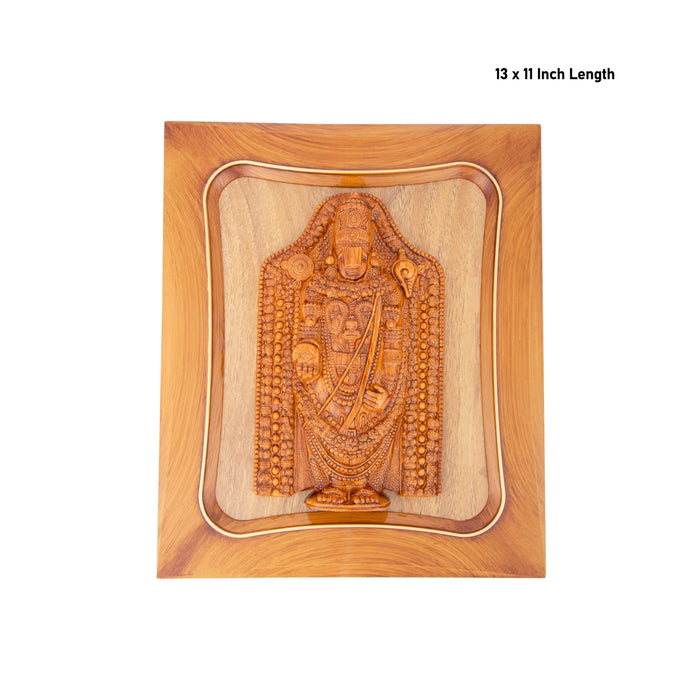 Balaji Photo Frame - 13 x 11 Inches | Plastic Picture Frame/ Wooden Polish Wall Frame for Home Decor - Hindu God Photos & Frames