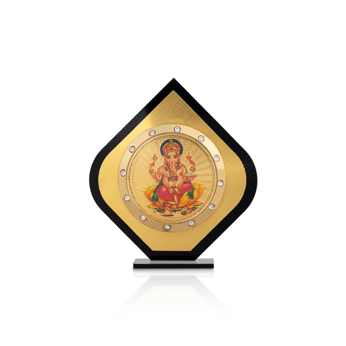 Ganesh Murti Design Car Stand - 3 X 2.5 Inches | Acrylic Car Decor/ Table Decor/ Car Dashboard Decor - Car Stand & Car Accessories