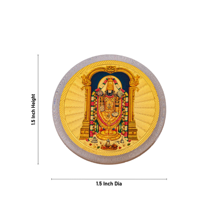 Balaji Murti Design Fridge Magnet - 1.5 x 1.5 Inches | Round Shape Photo Magnet/ Picture Magnet for Home - Fridge Magnet