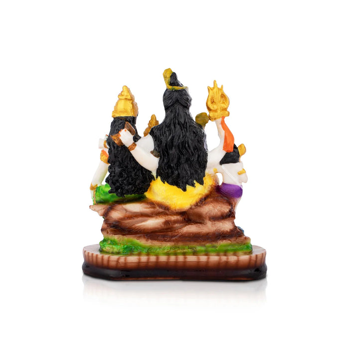 Shiv Family Murti - 6 x 5 Inches | Resin Idol/ Shiv Parivar Murti for Pooja