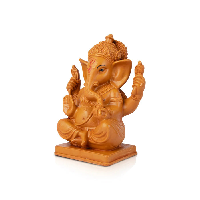 Ganesh Statue - 8 x 5.5 Inches | Wooden Statue/ Vinayaka Idol / Ganesh Idol for Pooja