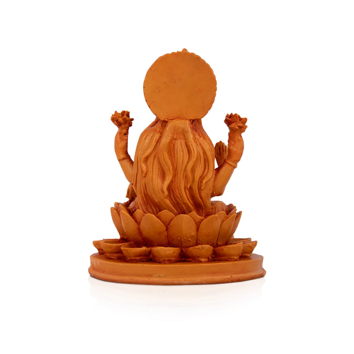 Laxmi Devi Statue - 6.5 x 5 Inches | Wooden Lakshmi Statue/ Laxmi Idol for Pooja - Wooden Murties