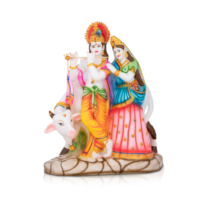 Buy Radha Krishna Murti with Cow x Radha Krishna Idol for Pooja online at Giri ISKCON collection