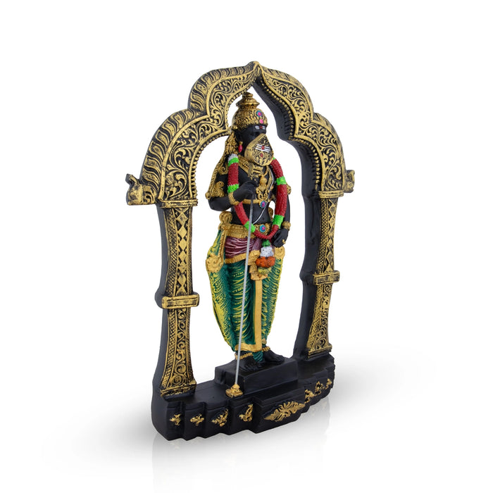 Murugan Statue With Arch - 14 x 10.5 Inches | Resin Statue/ Murugan Idol for Pooja - Fibre Murties