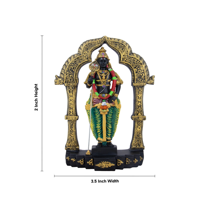 Murugan Statue With Arch - 14 x 10.5 Inches | Resin Statue/ Murugan Idol for Pooja - Fibre Murties