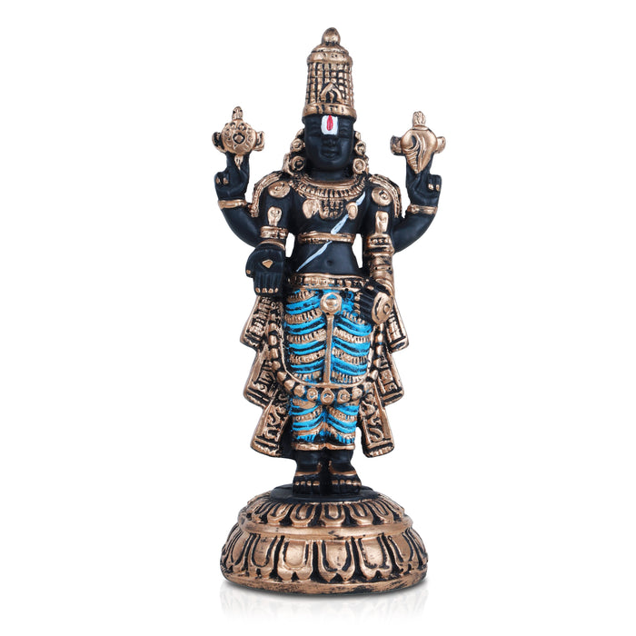 Balaji Murti - 7 x 5 Inches | Tirupati Balaji Idol/ Resin Balaji Statue for Home Decor