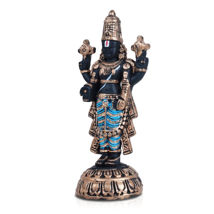 Balaji Murti - 7 x 5 Inches | Tirupati Balaji Idol/ Resin Balaji Statue for Home Decor