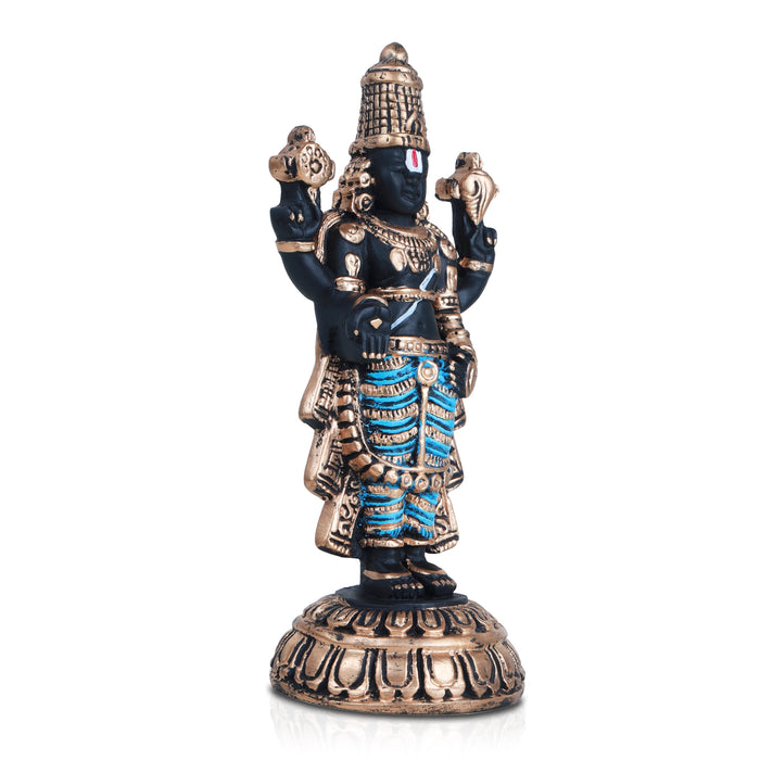 Balaji Murti - 7 x 5 Inches | Tirupati Balaji Idol/ Resin Balaji Statue for Home Decor