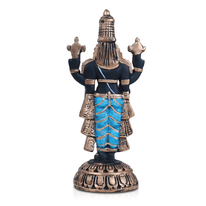 Balaji Murti - 7 x 5 Inches | Tirupati Balaji Idol/ Resin Balaji Statue for Home Decor