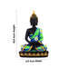 Buddha Statue - 10 x 6.5 Inches | Marble Dust Murti/ Black Buddha Murti/ Buddha Sitting Figurine for Pooja - Fibre Murties