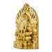 Ganesh Murti - 6 Inches | Resin Pillayarpatti Ganesha Idol/ Brass Polish Vinayagar Statue for Home Decor - Fibre Murties