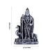 Murugan Statue With Peacock - 4 x 2.5 Inches | Resin Murugan Murti/Antique Silver Polish Murugan Silai for Home - Fibre Murties