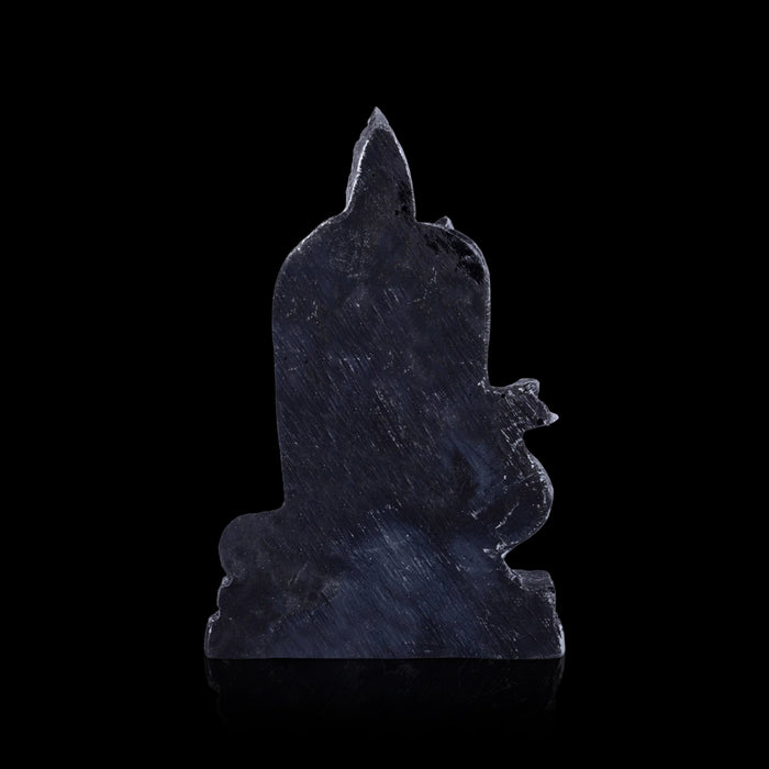 Murugan Statue With Peacock - 4 x 2.5 Inches | Resin Murugan Murti/Antique Silver Polish Murugan Silai for Home - Fibre Murties