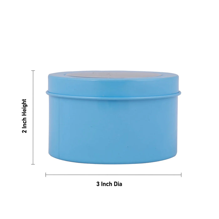 Round Tin Box - 2 x 3 Inches | Painted Gift Box/ Fancy Gift Box with Lid for Home