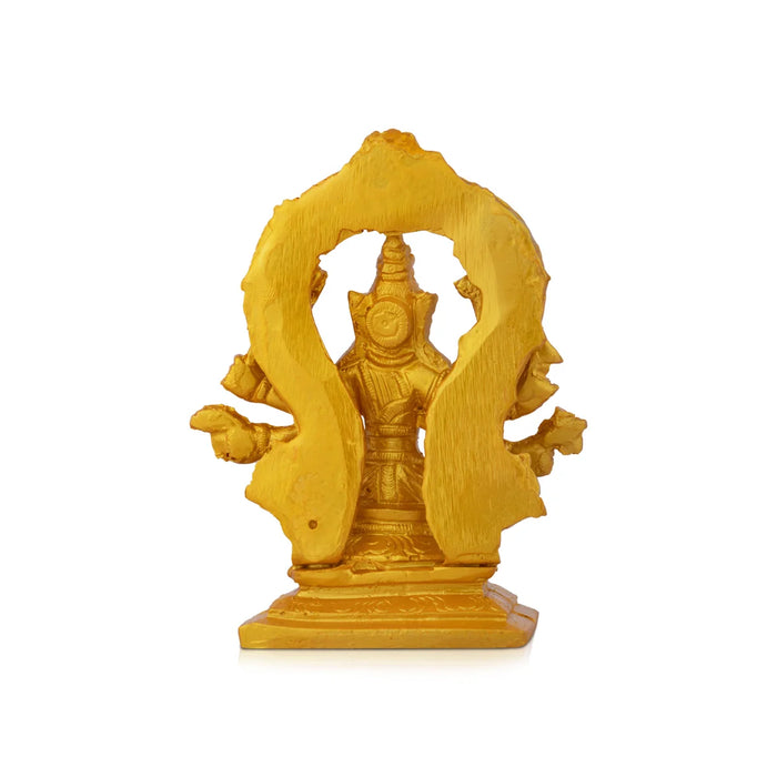 Varahi Idol - 4 x 3.5 Inches | Resin Statue/ Gold Finish Varahi Amman Statue for Worship - Fibre Murties