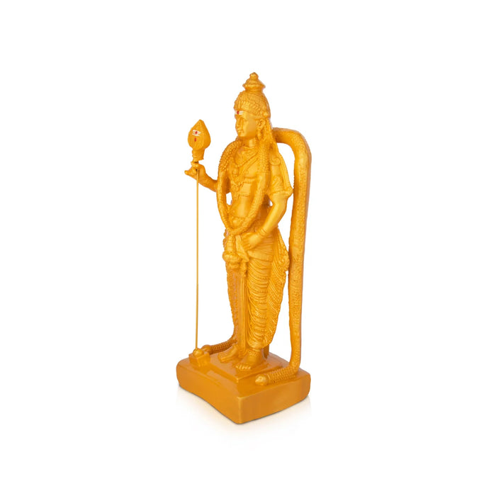 Murugan Statue - 9.5 x 5.5 Inches | Resin Statue/ Antique Finish Muruga Statue for Pooja - Fibre Murties