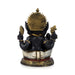 Ganesh Statue - 11 x 11 Inches | Resin Statue/ Black Vinayaka Idol / Ganesh Idol for Pooja - Fibre Murties