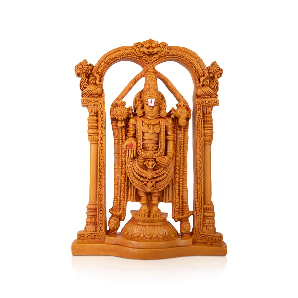 Balaji Murti - 14 x 7 Inches | Wooden Polish Balaji Statue/ Balaji Idol for Pooja