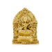 Saraswati Murti Sitting On Lotus - 4.5 x 3.25 Inches | Resin Statue/ Gold Polish Saraswathy Idol for Pooja - Fibre Murties