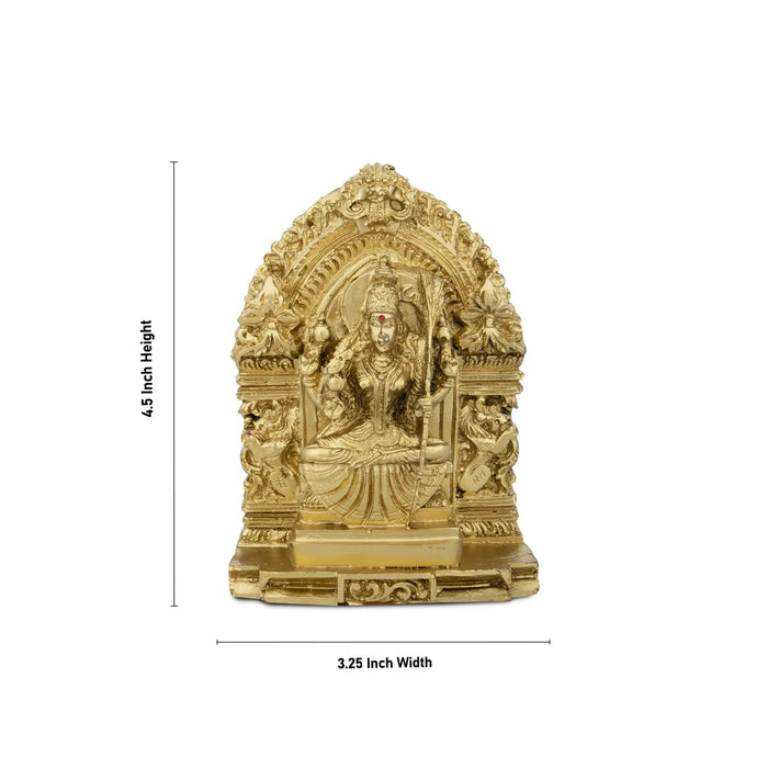 Kamatchi Amman Statue - 4.5 x 3.25 Inches | Resin Statue/ Kamakshi Idol for Pooja - Fibre Murties
