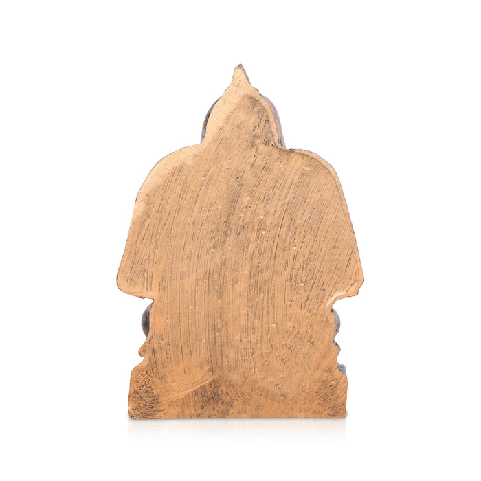 Pillayarpatti Ganesh Murti - 6 x 4 Inches | Resin Statue/ Copper Polish Ganpati Murti for Pooja/ 380 Gms Approx - Fibre Murties