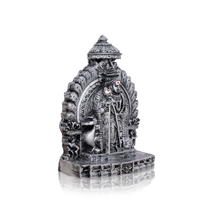 Mayil Murugan Statue - 5 x 4 Inches | Resin Statue/ Stone Polish Peacock Murugan Idol for Pooja/ 310 Gms Approx - Fibre Murties