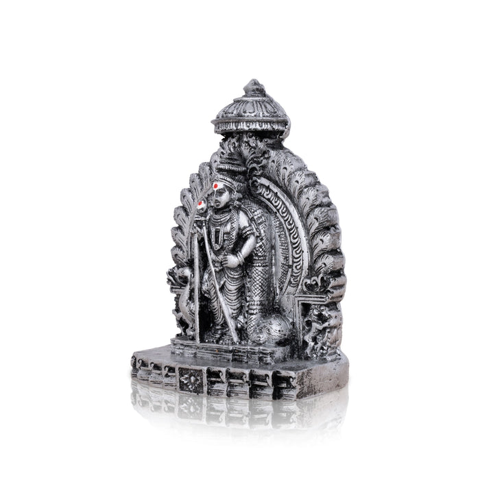 Mayil Murugan Statue - 5 x 4 Inches | Resin Statue/ Stone Polish Peacock Murugan Idol for Pooja/ 310 Gms Approx - Fibre Murties