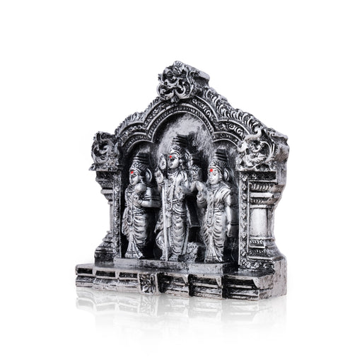 Murugan Valli Deivanai Statue - 5 x 5 Inches | Resin Statue/ Stone Polish Murugan Valli Deivanai Idol for Pooja - Fibre Murties
