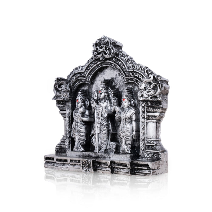 Murugan Valli Deivanai Statue - 5 x 5 Inches | Resin Statue/ Stone Polish Murugan Valli Deivanai Idol for Pooja - Fibre Murties