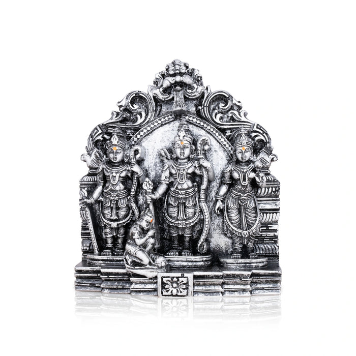 Ram Darbar Murti with Arch - 5.5 x 5 Inches | Resin Statue/ Stone Polish Ram Darbar Idol for Pooja/ 545 Gms - Fibre Murties