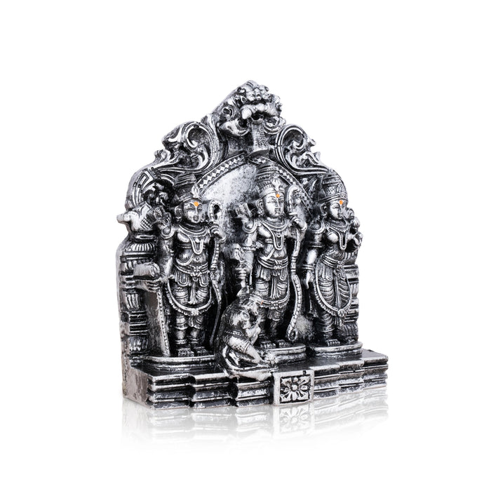 Ram Darbar Murti with Arch - 5.5 x 5 Inches | Resin Statue/ Stone Polish Ram Darbar Idol for Pooja/ 545 Gms - Fibre Murties