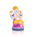 Ganesh Murti Sitting On Lotus - 4.5 x 2.5 Inches | Marble Murti/ Ganpati Murti/ Ganesh Idol for Pooja - Fibre Murties
