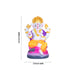 Ganesh Murti Sitting On Lotus - 4.5 x 2.5 Inches | Marble Murti/ Ganpati Murti/ Ganesh Idol for Pooja - Fibre Murties