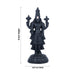 Balaji Murti Standing On Base - 8 x 3.25 Inches | Resin Statue/ Black Polish Venkateswara Swamy Idol for Pooja - Fibre Murties