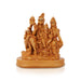 Shiv Family Murti With Base - 6 x 5 Inches | Resin Statue/ Wooden Colour Shiva Family Statue for Worship - Fibre Murties
