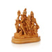Shiv Family Murti With Base - 6 x 5 Inches | Resin Statue/ Wooden Colour Shiva Family Statue for Worship - Fibre Murties