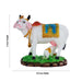 Kamdhenu Cow With Calf Idol With Base - 5 x 5.5 Inches | Resin Statue/ Cow And Calf Statue for Home Decor - Table Stand Accessories