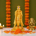 Raja Alankara Murugan Statue Standing On Base - 7 x 3.5 Inches | Resin & Gold Polish Kartikeya Statue for Pooja - Fibre Murties