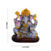 Ganesh Murti Sitting On Base - 7 X 6 Inches | Resin Statue/Ganpati Murti/ Vinayaka Idol For Pooja & Home Decor - Fibre Murties