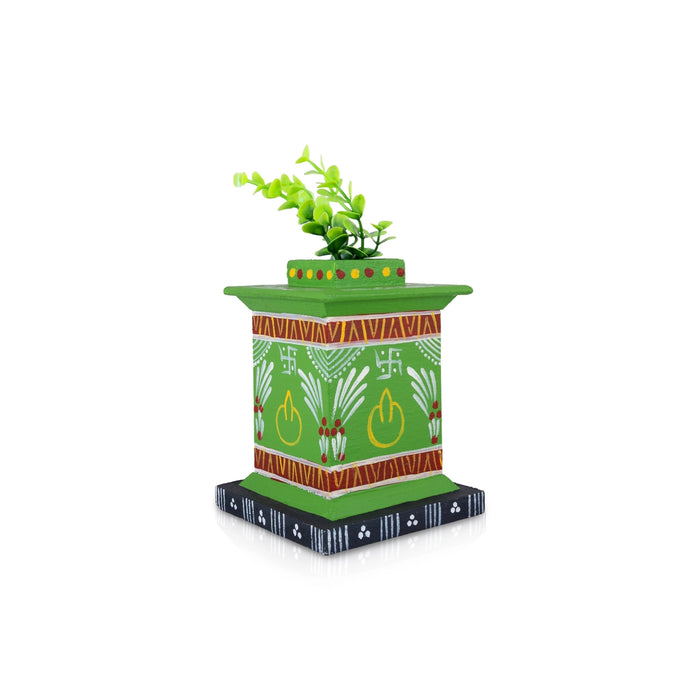 Tulasi Maadam Kondapalli Bommalu - 7 x 4 Inches | Wooden Golu Doll/Kolu Bommai For Navaratri Golu Display