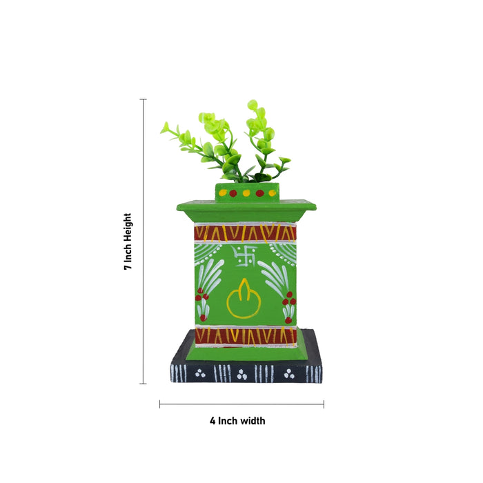 Tulasi Maadam Kondapalli Bommalu - 7 x 4 Inches | Wooden Golu Doll/Kolu Bommai For Navaratri Golu Display