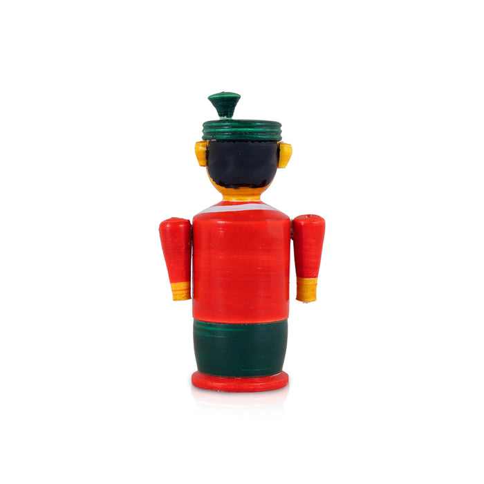 Bride and Groom Doll - 4.25 x 2.5 Inches | Kondapalli Wooden Idol / Elegant Statue for Wedding & Gifting