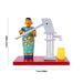 Lady With Hand Pump Kondapalli Toy - 6 x 7 Inches | Wooden Statue/ Handmade Showpiece for Home Decor - Kondapalli Wooden Toys