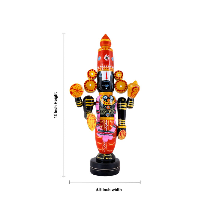 Balaji Murti - 13 x 6.5 Inches | Balaji Idol/ Resin Statue/ Venkateswara Swamy Idol for Pooja