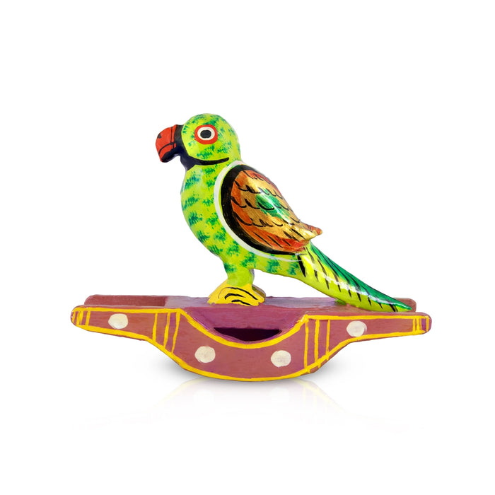 Rocking Animal Kondapalli Doll - 4.5 x 2 Inches | Kolu Bommai/ Wooden Statue For Gifting & Living room