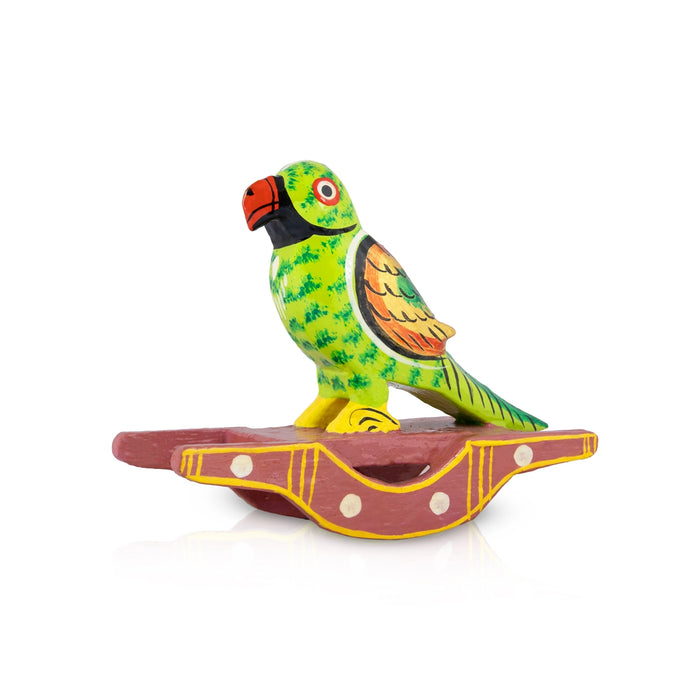Rocking Animal Kondapalli Doll - 4.5 x 2 Inches | Kolu Bommai/ Wooden Statue For Gifting & Living room