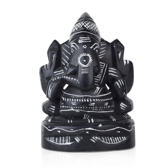 Ganesh Murti - 5 Inches | Soft Stone Ganapati Murti/ Ganapati Idol/ Vinayagar Statue for Pooja