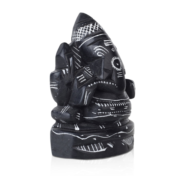 Ganesh Murti - 5 Inches | Soft Stone Ganapati Murti/ Ganapati Idol/ Vinayagar Statue for Pooja