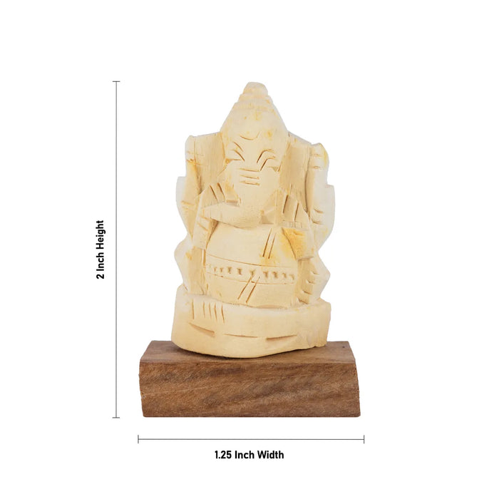 Vellerukku Vinayagar Statue - 2 x 1.25 Inches | Vellerukku Ganesh Murti for Pooja